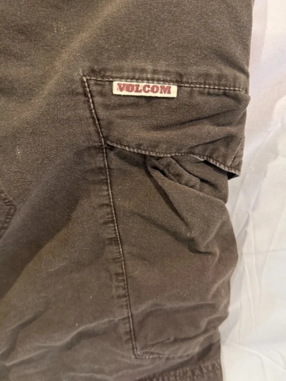 Volcom Stone Scout Y2K Retro Men’s Cargo Shorts Brown Size 34